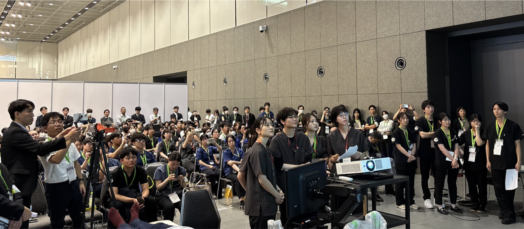 会場の様子、症例提示
